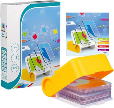 Geometrische Puzzels - Patroonblokken Hersenkraker - Cognitieve Training - 100 Flexibele Niveaus - 17 x 45 cm - Kleurrijk