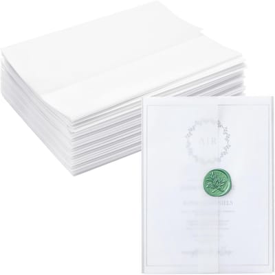 100x Voorgevouwen Vellum Hoezen voor 12,7x17,8 cm (5x7 Inch) Kaarten en Uitnodigingen