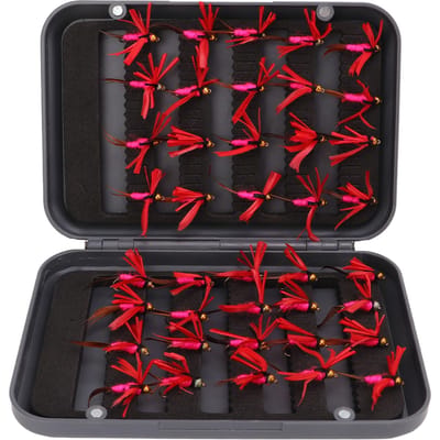 40 stuks vliegvissen vliegen gesimuleerd handgeweven vis aas set voor buiten reizen red