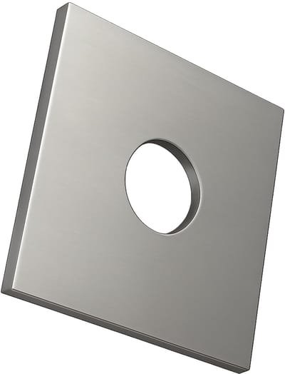 Sluitringen, rechthoekige sluitring met rond gat, verzinkt gegalvaniseerd heavy duty sluitring voor 12 mm bouten/moeren DIN436 (25 stuks)