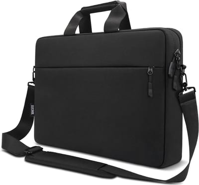 Solidchoice - TECOOL 14 inch laptoptas met schouderband, waterdichte messenger bag computerhoes zakelijke aktetas voor 14 inch Acer ASUS HP Dell Lenovo notebook, MacBook Air/Pro 15, zwart