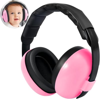 HEZIVO® Geluidsdempende Koptelefoon - Voor Kinderen - Gehoorbescherming Hoofdtelefoon - Noise Cancelling - Verstelbaar - Roze