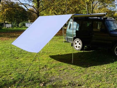 Voertuig Luifel Zeil - Uitbreiding Luifel - Extra Leefruimte Creëren - Eenvoudige Montage - 200 x 200 cm - Grijs