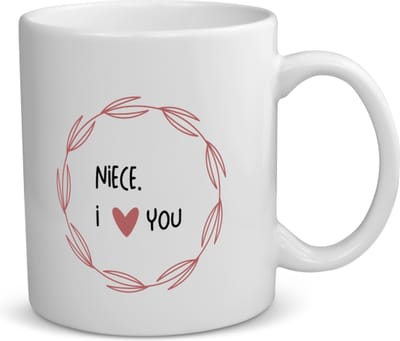 Akyol - niece i love you koffiemok - theemok - Nicht - de liefste nicht - verjaardagscadeau - verjaardag - cadeau - cadeautje voor nicht - nicht artikelen - kado - geschenk - gift - 350 ML inhoud