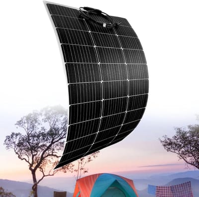 Flexibel Zonnepaneel - Draagbaar Paneel - Energie Opwekken - Ultra Lichtgewicht - 200 Watt - Zwart