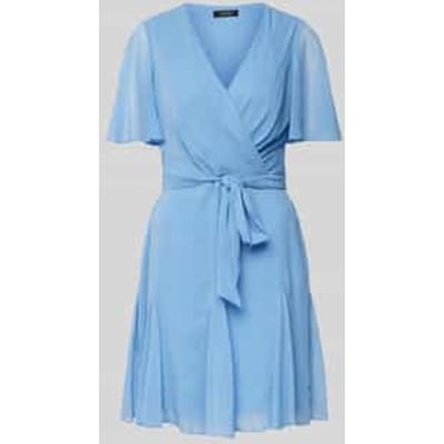 Knielange wikkeljurk in chiffon, model 'WANDELLA'