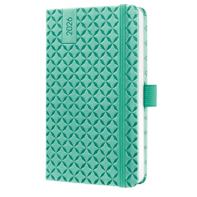 Sigel weekagenda Flair 2026 - formaat A6 - Mint Green - hardcover - SI-J6126