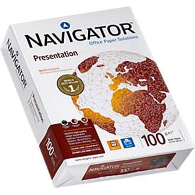 Kopieerpapier Navigator Presentation, A4, 100 g/m², helderwit, 1 pak = 500 vellen