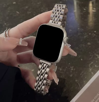 CHPN - Starlight kleurige band geschikt voor Apple Watch 38/40/42 - Kleur starlight - Unisex - Chique bandje voor jouw Apple Watch