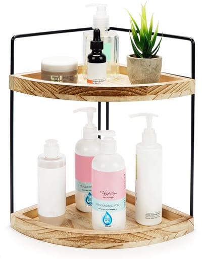 Unyqoos ® Multifunctioneel 2-laags Hoekrek voor Badkamer en Keuken