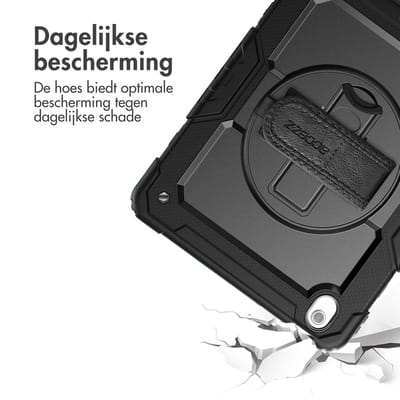 Accezz Tablet Hoes - Geschikt voor Apple iPad Air 13 inch (2026) M4 / Air 13 inch (2025) M3 / Air 13 inch (2024) M2 - Backcover Shoulder Strap - Zwart