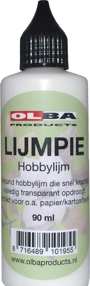 Olba Hobbylijm - Krachtige lijm voor papier, karton en textiel - 100 ml