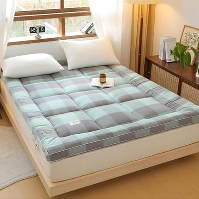 Vloermatras Opvouwbaar - Draagbare Futon - Comfortabel Slapen - Ergonomische Ondersteuning - 90x190cm - E