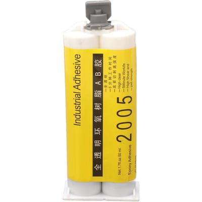 Colle époxy AB haute viscosité, entièrement transparente, séchage rapide en 5 minutes, pour bricolage, 50 ml yellow
