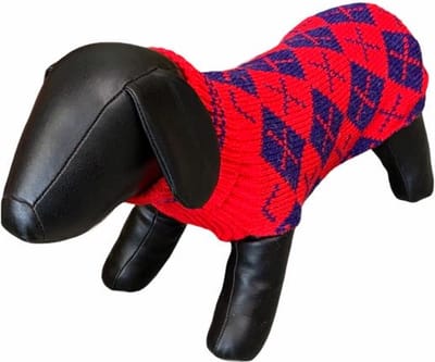 Hondentrui Bryndis rood/blauw 26cm