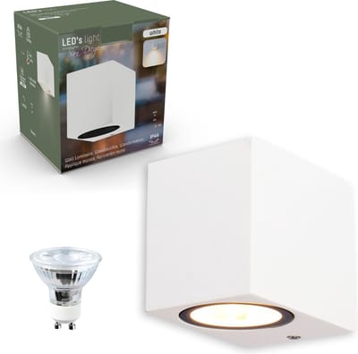 Proventa Ambiance LED Muurlamp met Koel wit licht - Binnen & Buiten - Wit