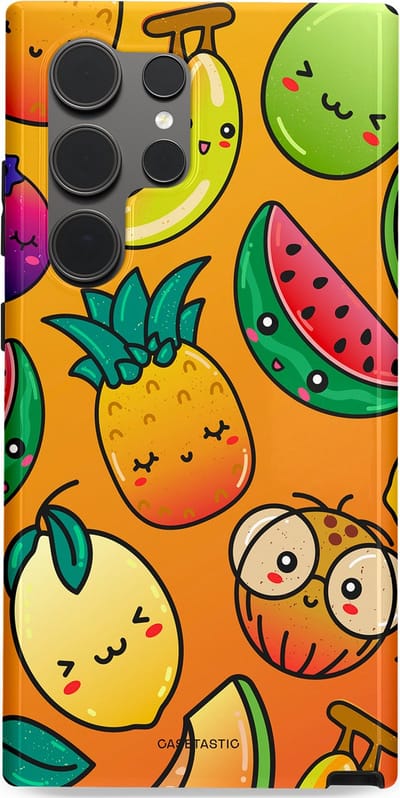 Casetastic Hoesje Geschikt voor Samsung S24 Ultra - Stijlvolle Beschermende Duo-layer Case - Fruitastisch