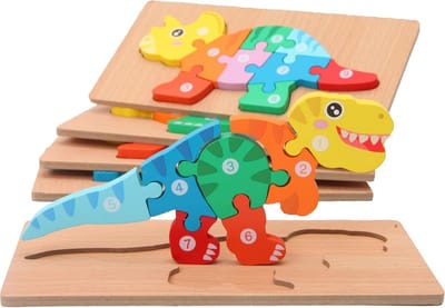 Vaardigheidspuzzels voor Peuters – Dino Puzzelset voor Ouders met Kinderen van 3-5 Jaar | Educatief Speelgoed voor Ontwikkeling