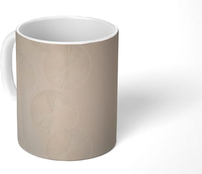 Mok - Koffiemok - Japandi - Beige - Modern - Mokken - 350 ML - Beker - Koffiemokken - Theemok