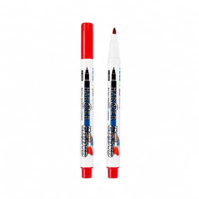 Oliehoudende marker - rood - waterbestendig en snel drogend - enkele punt - basisverpakking