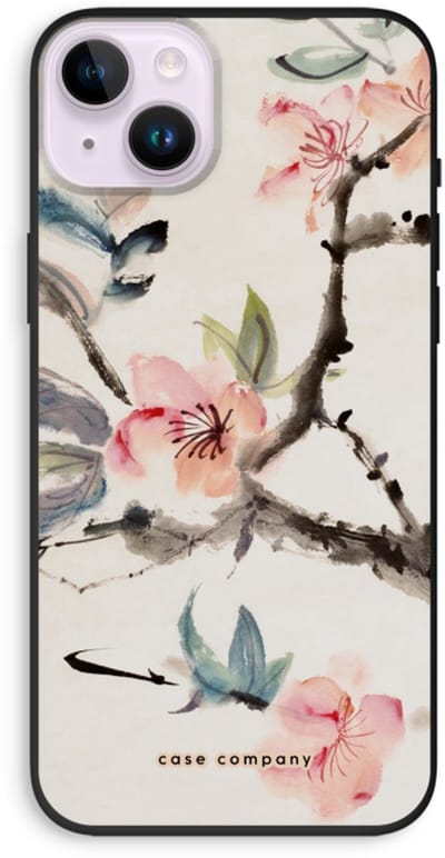 Case Company® - Hoesje geschikt voor iPhone 14 Plus hoesje - Japanse bloemen - Biologisch Afbreekbaar Telefoonhoesje - Bescherming alle Kanten en Schermrand