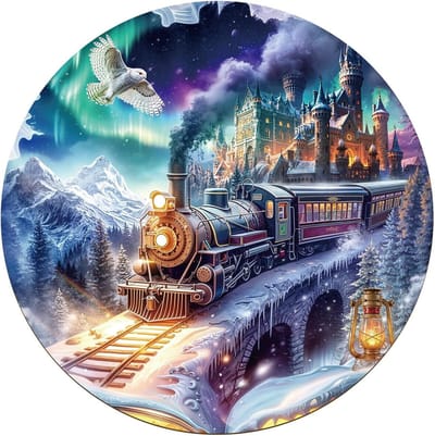 Puzzel 1000 Stukjes - Legpuzzel Volwassenen - Ontspanning Thuis - Onregelmatige Stukjes - 675 x 675 cm - Wintertreinen