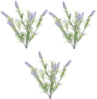 Lavendel kunstplant bundeltje - 6x stuks - bosje - paars - 44 cm -