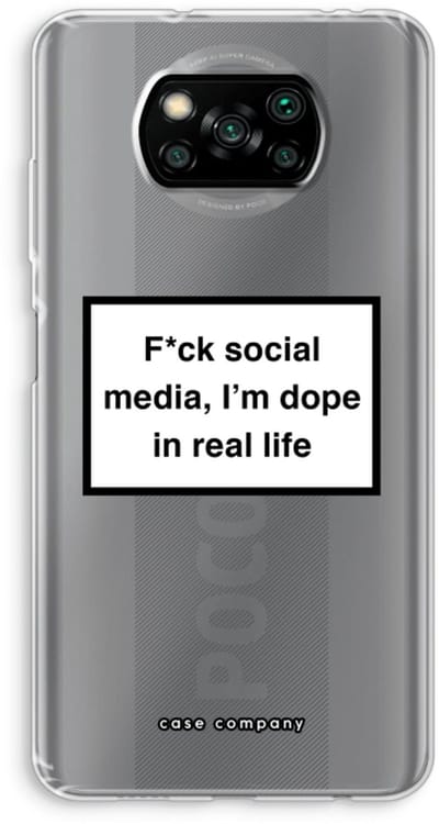 Case Company® - Hoesje geschikt voor Poco X3 Pro hoesje - I'm dope - Soft Cover Telefoonhoesje - Bescherming aan alle Kanten en Schermrand