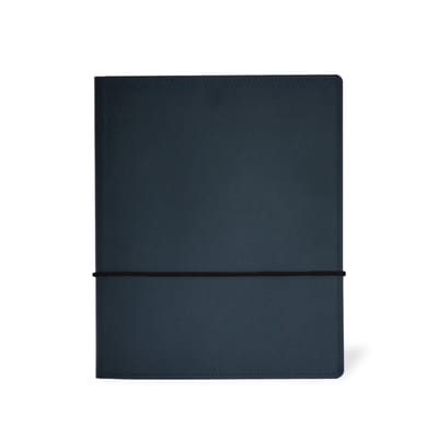 Notitieboek LOOP LUXE - Hervulbaar Notebook - Notitieboek A5 - Logboek - Journal - Gelinieerd - Extra Opbergvakken – Leer – Duurzaam – Nacht Blauw | MADE out of