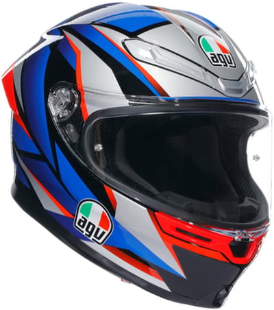 Agv K6 S E2206 Mplk Slashcut Zwart Blauw Rood 015 Integraalhelm - Helm