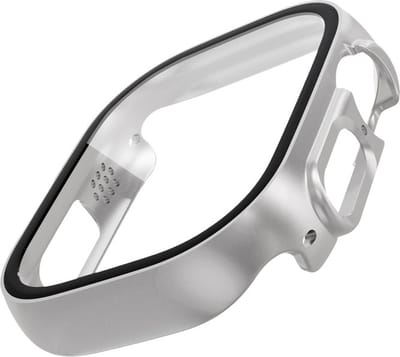 Watch case screenprotector - hoesje - geschikt voor Apple Watch Ultra / Ultra 2 - 49 mm - zilver