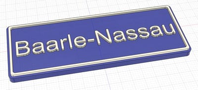 Koelkast magneet Baarle-Nassau 3 X 8 CM