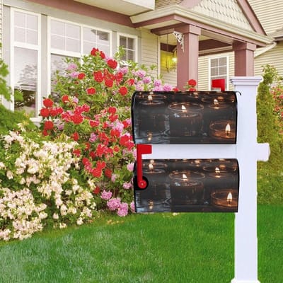 Brievenbus Decoratie - Brievenbushoes Buiten - Brievenbus Versieren - Magnetische Bevestiging - 25.5x21 inch - Zwart