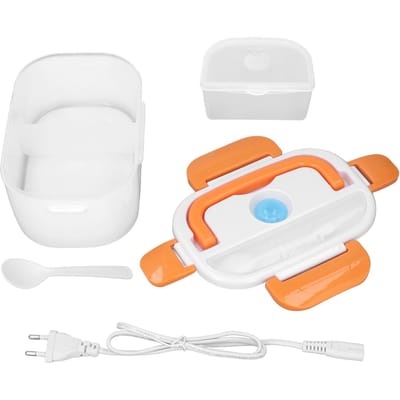 Elektrische Lunchbox Verdeeld Huishoudelijk Mini Draagbaar Multifunctioneel Oranje Elektrische Lunchbox Eten L(for 6.5-9kg) white