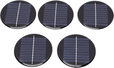Zonnepanelen Set - Mini Zonnecellen - Energie Opwekken - Monokristallijn Silicium - 5 Stuks - Zwart