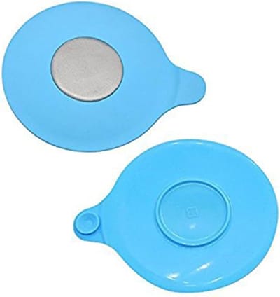 2 stuks Universele TPR Stop voor Badkuip, Douche & Keukengootsteen, Afneembare Afvoerplug Afdekking, Voorkomt het weglopen van water, 13 cm Diameter, voor Afvoergat tot 90 mm, , blauw drain plug cover