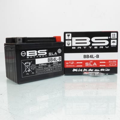 accu sla bs voor moto aprilia 50 rx racing enduro 2004 à 2005 yb4l-b / 12v 4.2ah nieuw