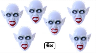 6x Zombie masker vrouw - Walking dead - Horror zombie time griezel halloween volwassenenen