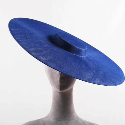 202508-bbao ins chique nep linnen diy Vintage stijl bruid effen klassieke zonnehoed dames vrijetijds cap One Size blauw