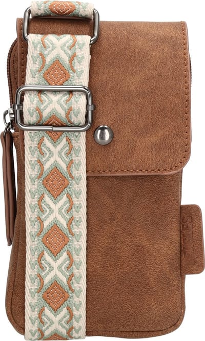 Beagles Malaga Crossbody Telefoontasje met Trendy Schouderband - Bruin