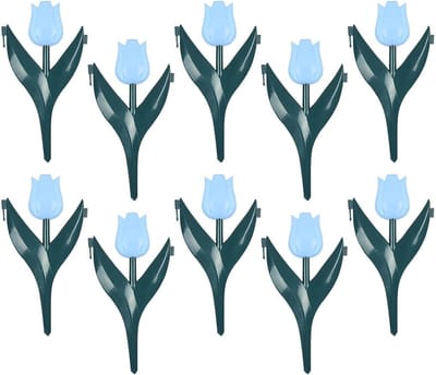 Bloembedranden Set - Tuinranden Decoratie - Tuin Vormgeven - Bloemvormige Blokken - 10 Stuks - Blauw
