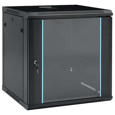 vidaXL - Netwerkkast - voor - aan - de - muur - 12U - 19" - IP20 - 600x600x640 - mm