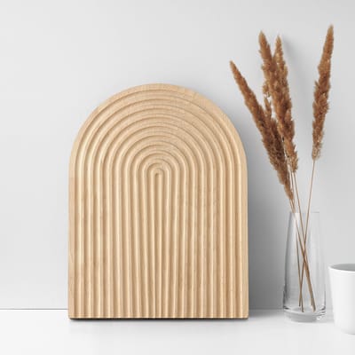 JGS ® Veelzijdige Houten Serveerschaal en Snijplank voor Keuken en Decoratie, Regenboogvorm