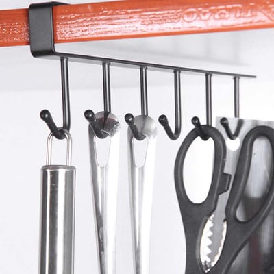 Kastje Hanghaakje Kast Glas Mokhouder Rek Organizer Huis Keuken zwart