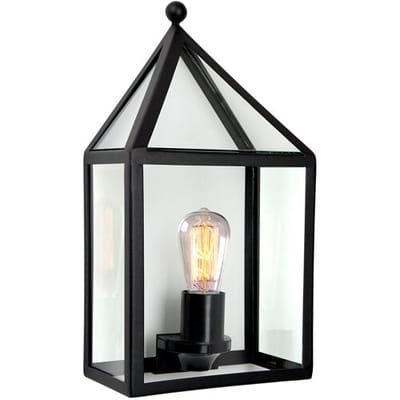 KS Verlichting - wandlamp - Laren - zwart - E27 - modern - vierkant - huis - glas - buitenlamp - aluminium