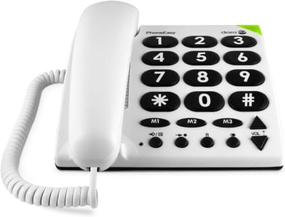 Draadloze Telefoon - Vaste Telefoon - Eenvoudig Bellen - Optische Oproepsignalering - 23 x 18 x 10 cm - Wit