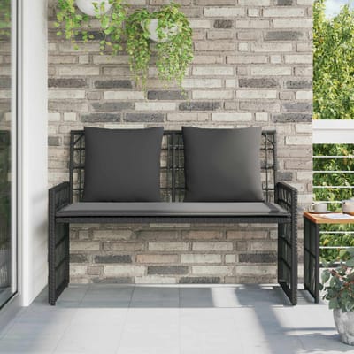 vidaXL - Tuinbank - 2 - -Seater - 116 - x - 55 - x - 82 - cm - Staal - en - Poly - Rattan