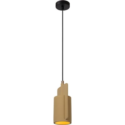 Lucide NINJA - Hanglamp - Ø 11,5 cm - 1xE27 - Geel - Japandi