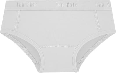 Ten Cate Basics organic cotton stretch hipster wit 2 pack voor Meisjes | Maat 98/104