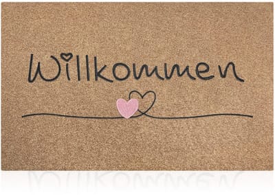 Deurmatten voor buiten, met duurzame antislip rubberen onderkant, zeer absorberend, gemakkelijk te reinigen, voor huisdeur, duurzaam, bruin